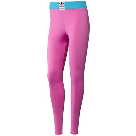 Adidas Jeremy Scott JS Leggings Pink Southbeach W61467 Rare New Miami Medium - Picture 1 of 6